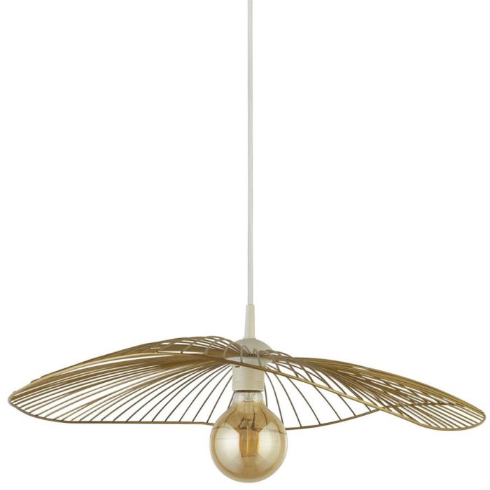 Searchlight Wave 88550GO goud kleurige hanglamp van draadstaal
