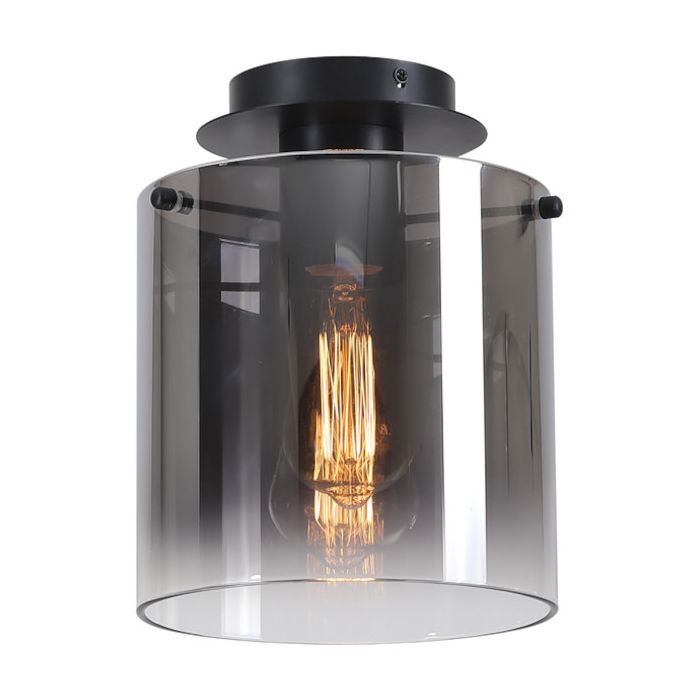 Searchlight Zweden 88911-1BK rookglas ombre plafondlamp