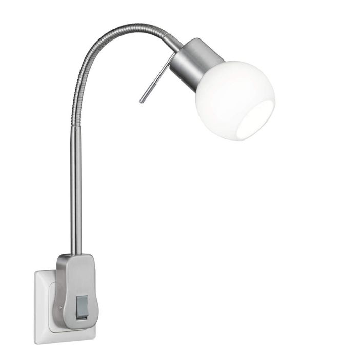 Trio Fred 891770107 stekkerlamp staal
