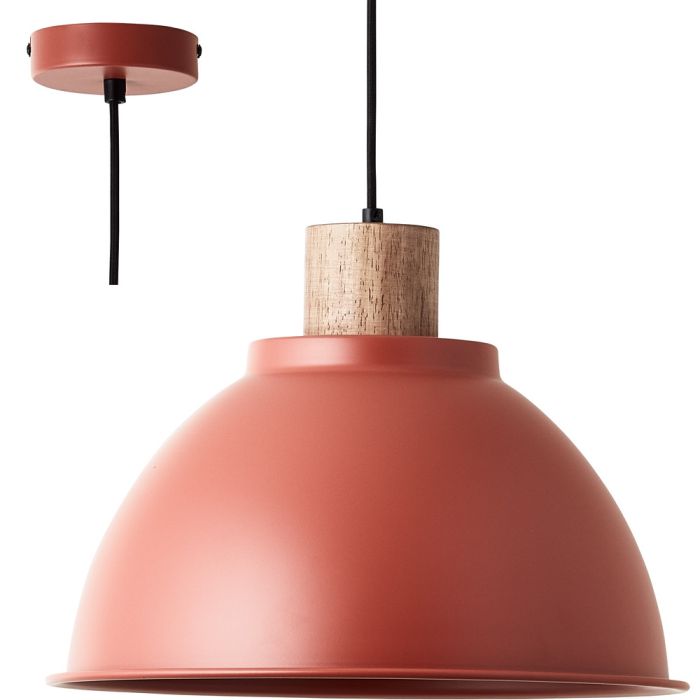 Brilliant Erena 99836/01 rode hanglamp met hout