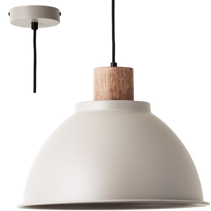 Brilliant Erena 99836/20 taupe hanglamp met hout