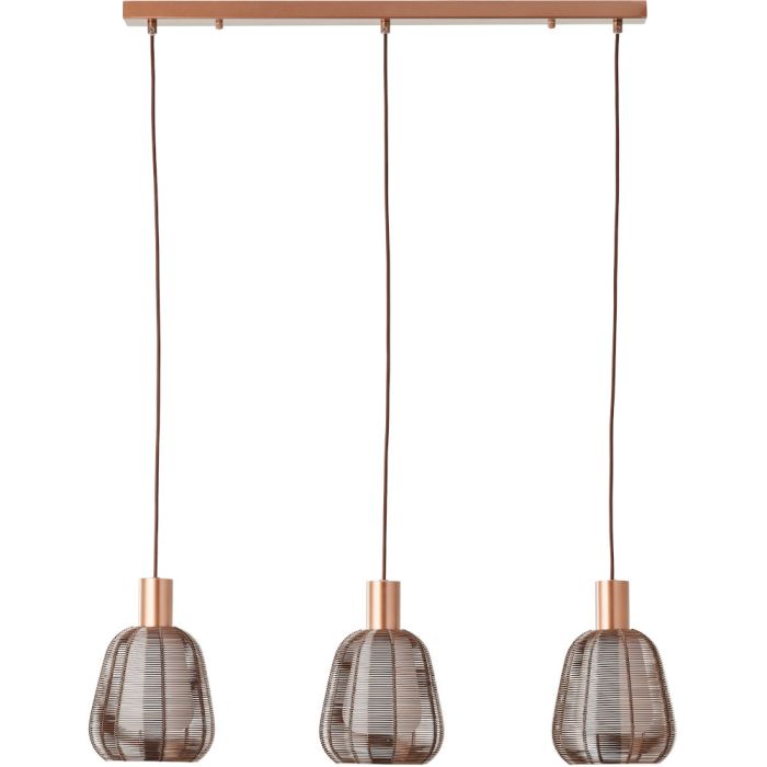 Brilliant Wallace 99865/23 mokka bruine hanglamp met drie kappen