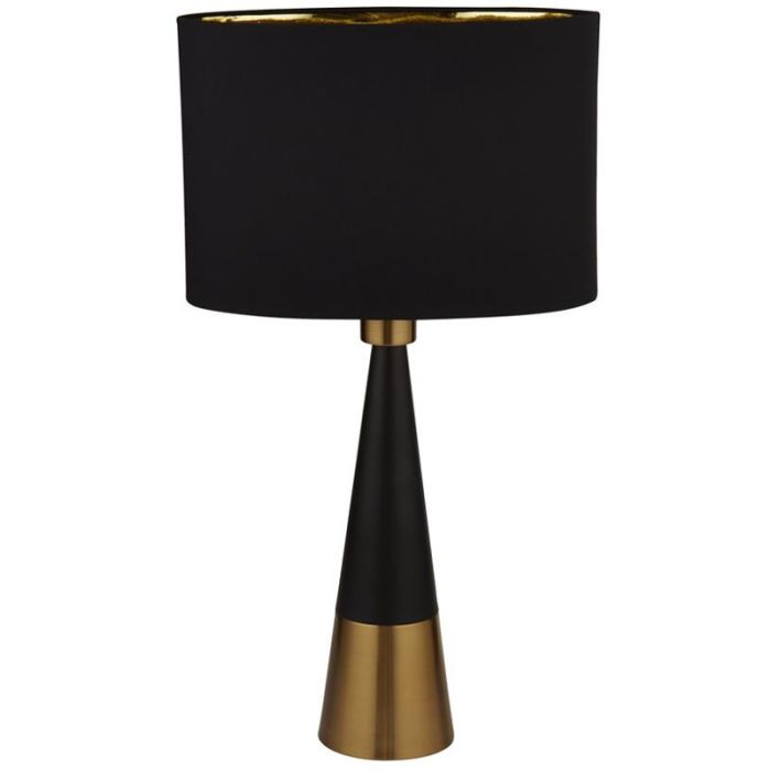 Searchlight EU2743BGO zwart met koperkleurige tafellamp