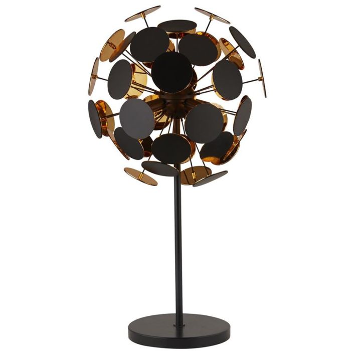 Searchlight Discus EU3070BG zwarte tafellamp