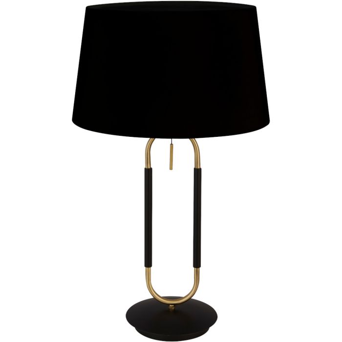 Searchlight Jazz EU41431SB zwart messing vloerlamp met fluwelen kap