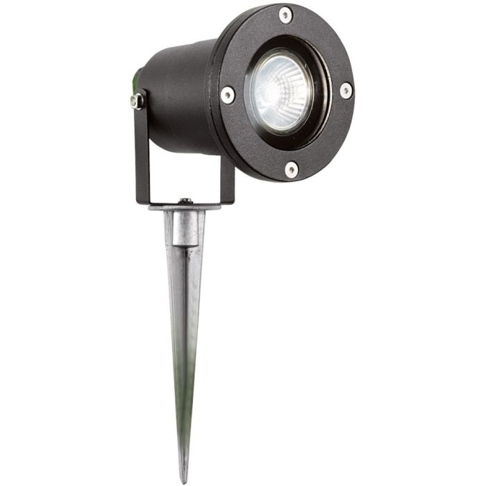 Searchlight Spikey EU5001BK-LED zwarte tuinspot
