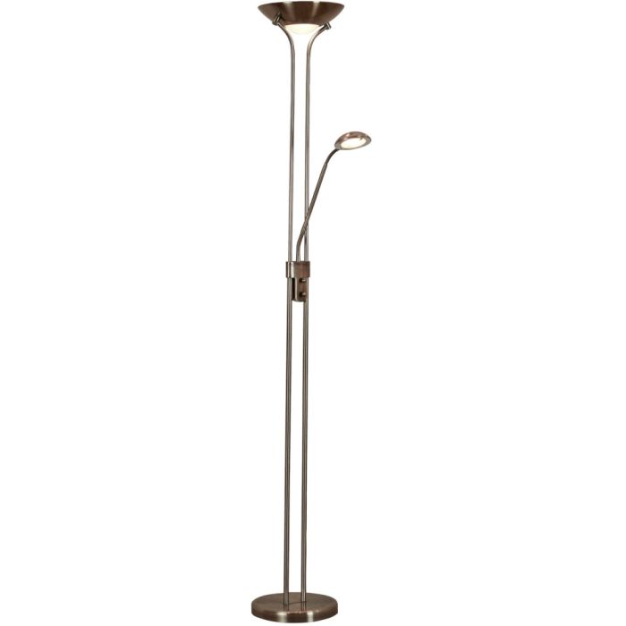 Searchlight Mother EU5430AB antiek bronzen uplighter met leeslamp