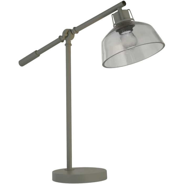 Searchlight Canterbury EU60997GY Grijze tafellamp met helder glazen kap