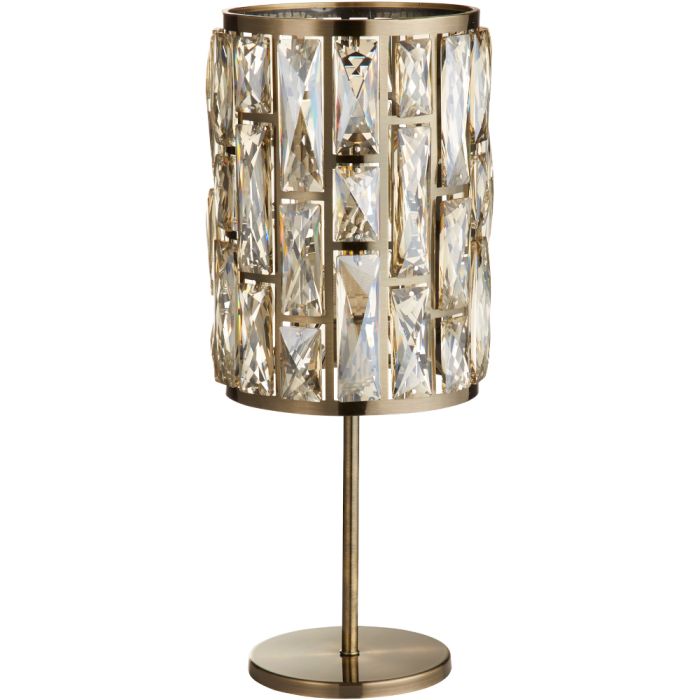 Searchlight Bijou EU6584AB bronzen tafellamp met champagneglas