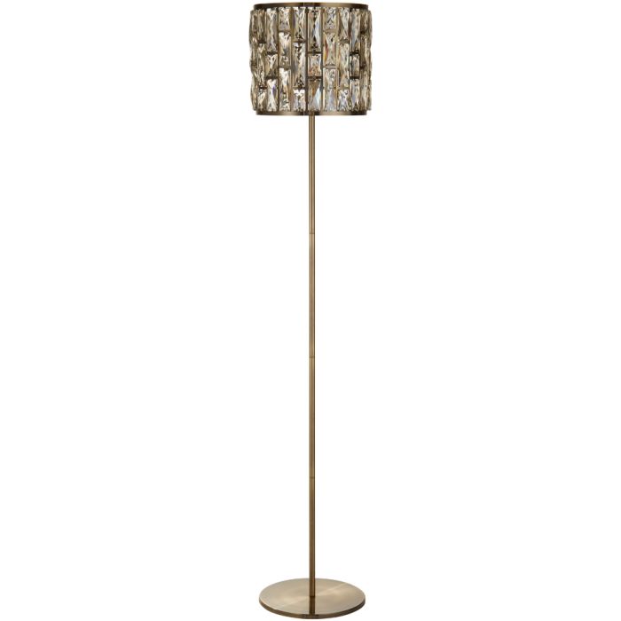 Searchlight Bijou EU6589AB bronzen vloerlamp met champagneglas