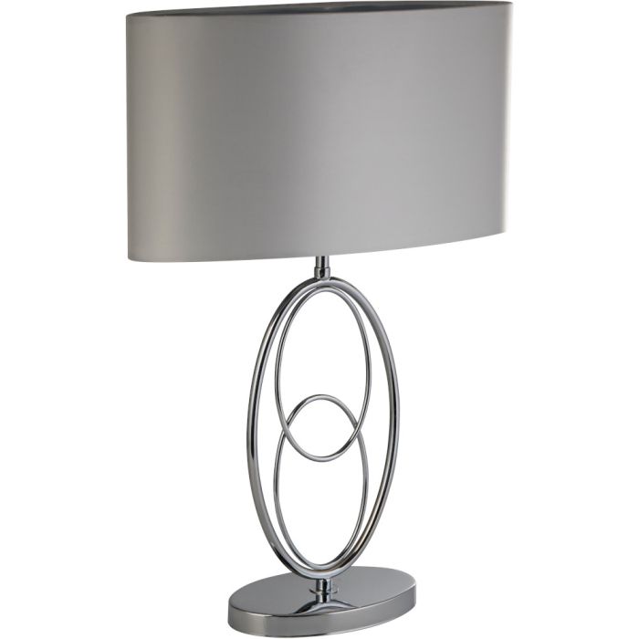 Searchlight Loopy EU69041CC chromen tafellamp met zilver imitatiezijde