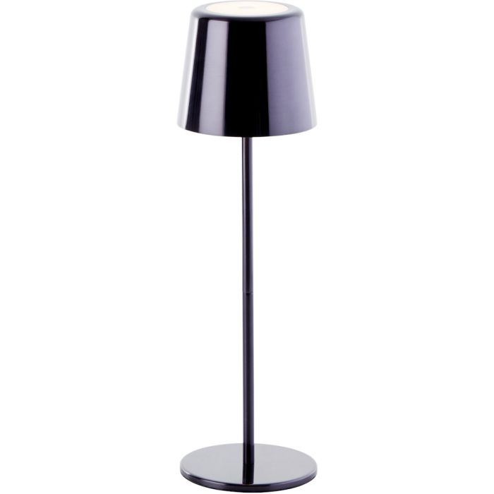 Brilliant Xaana G40939/76 verchroomd zwarte tafellamp met accu