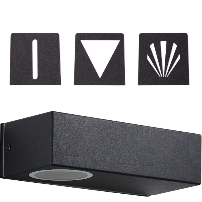 Wandlamp Abbot antraciet 17cm