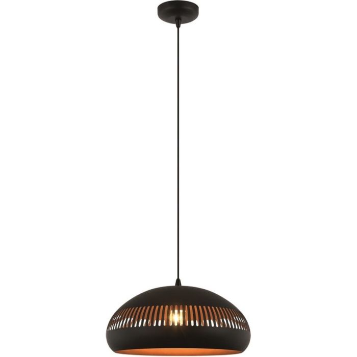 Freelight Duomo H1750Z zwart met goudkleurige hanglamp