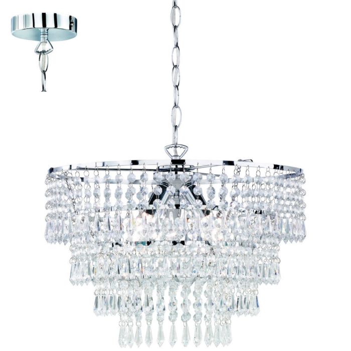 Trio Orient R13473006 hanglamp chroom