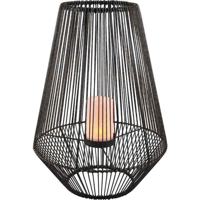 Trio Mineros R55256911 grijze tafellamp met solar