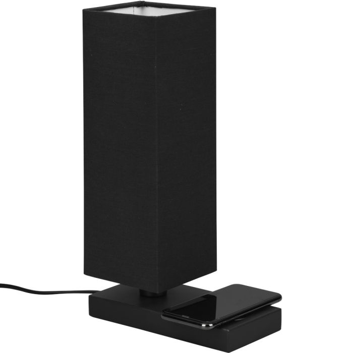 Reality Haley R59100132 zwarte tafellamp met inductief laadstation