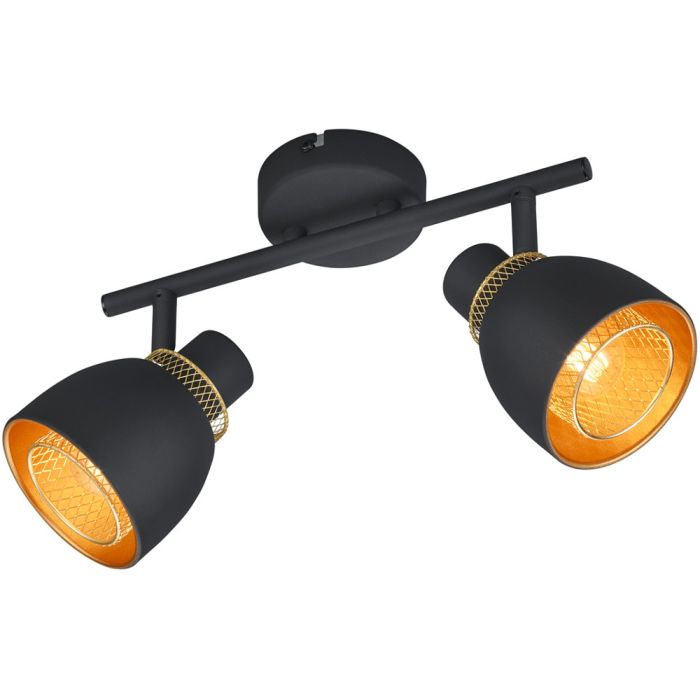 Trio Punch R80812032 zwarte spot met goud acccenten
