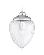 Searchlight Moscow 1091CC chroom kleurige hanglamp met ribbelglas