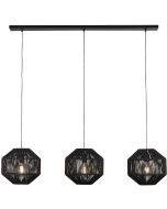 Searchlight Wicker 11201-3BK zwarte hanglamp met touw