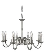 Searchlight Richmond 1508-8SS staal kleurige acht lichts kroonluchter