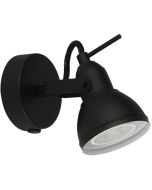 Searchlight Focus 1541BK mat zwarte spot met schakelaar