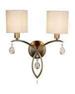 Searchlight alberto 1602-2AB klassiek bronzen wandlamp
