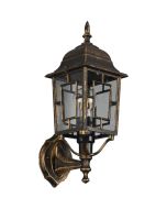 Trio Volturno 205960128 zwart gouden buiten wandlamp