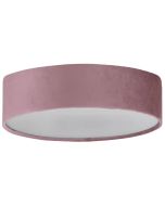 Searchlight Drum 23298-2PI roze fluwelen plafonniere