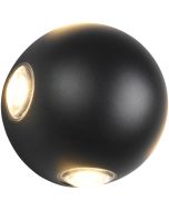 Wandlamp Avisio zwart 11cm