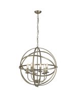 Searchlight Orbit 2476-6AB antiek bronzen kroonluchter