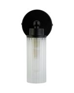 Searchlight Imperial 29981BK zwarte badkamerlamp met ribbelglas
