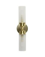 Searchlight Imperial 29982SB messing badkamerlamp met ribbel glas
