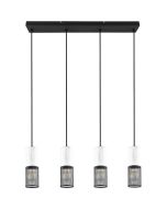 Trio Tosh 304300434 zwart witte hanglamp