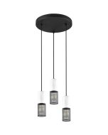 Trio Tosh 304330334 zwart witte hanglamp