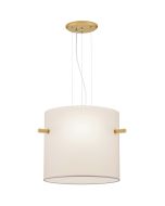 Trio Camden 308300308 witte hanglamp met mat messing