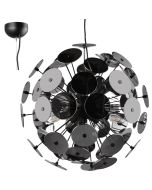 Trio Discalgo 309900657 verchroomd glazen hanglamp