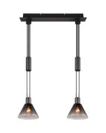 Trio Stanley 319500232 zwarte hanglamp met twee trekpendels