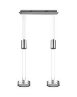 Trio Franklin 326510207 staal kleurige hanglamp met trekpendels