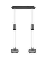 Trio Franklin 326510242 grijze hanglamp met trekpendels