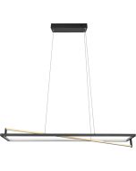 Trio Edge 326810132 Zwart met messing hanglamp