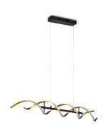 Trio Sequence 341810208 messing kleurige hanglamp gedraaid