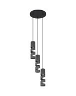 Trio Stream 364030332 mat zwarte hanglamp