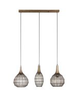 Trio Soraya 365400304 bronzen hanglamp van metaaldraad