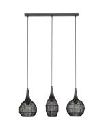 Trio Soraya 365400332 zwarte hanglamp van metaaldraad
