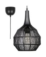 Trio Soraya 365430132 mat zwarte hanglamp van metaaldraad