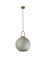 Searchlight Snowdrop 36631-1AC mat glazen hanglamp met messing