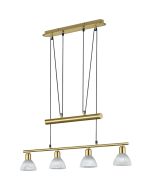 Trio Levisto 371010408 mat messing hanglamp