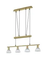 Trio Levisto 371010408 mat messing hanglamp