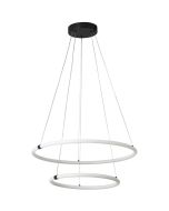 Searchlight Revolve 40176-2BK opaal kleurige hanglamp